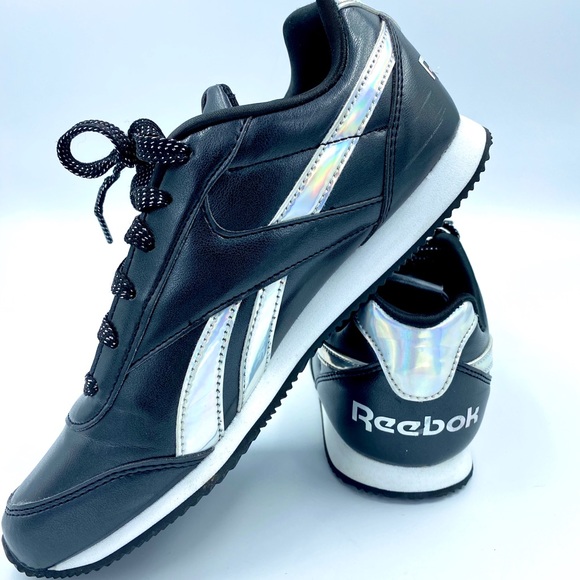 Reebok Shoes - Reebok Classic Leather Trainers- Black\Iridescent